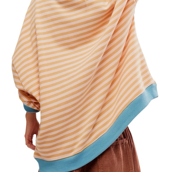 Free people We The Free Peach and Teal Striped Sweater - Picture 2 of 13